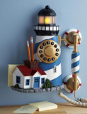 Lighthouse DÃ©cor Corded Wall Phone