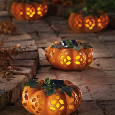 Solar Lighted Decorative Garden Pumpkin