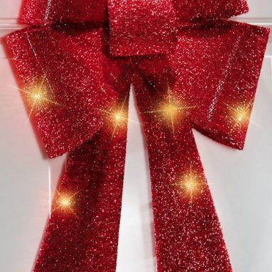 Red Sparkling Christmas Holiday Bow