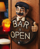 Welcome Bar Is Open Lighted Wall Sign