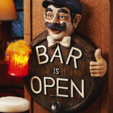 Welcome Bar Is Open Lighted Wall Sign