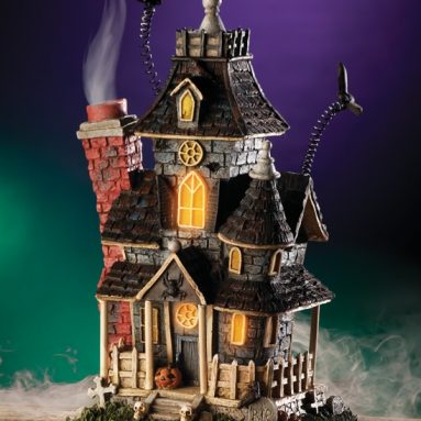 Haunted Smoking Mansion Lighted Halloween Incense Burner