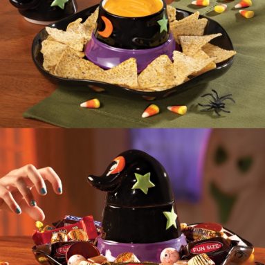 Witch Hat Halloween Chip and Dip Set