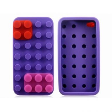 Building Block Silicone Case Cover Skin for iPhone 4