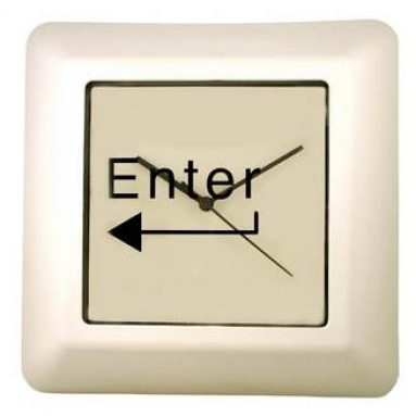 ENTER Command Key Wall Clock