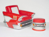 1957 Chevy Red Leather Chair