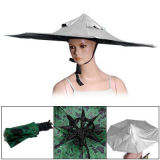 Canopy 8 Metal Ribs Umbrella Headwear Hat for Fishing