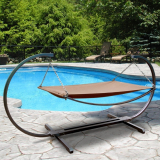 Outdoor Stand and Polyester Hammock Bed