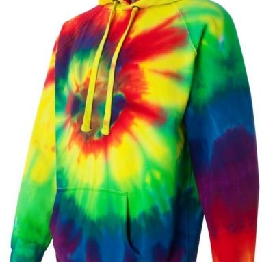 Rainbow Multi-Color Spiral Hooded Sweatshirt