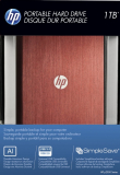 HP 1TB Red Brushed Aluminum Portable Hard Drive