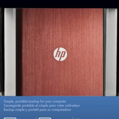 HP 1TB Red Brushed Aluminum Portable Hard Drive