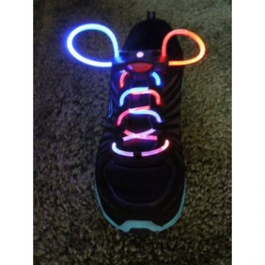 Rainbow multi-color Led fashion Flashing Shoelaces