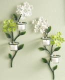Floral Blooms Wall Tealight Holders