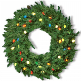 24″ Cordless LED Pre-Lit Wreath
