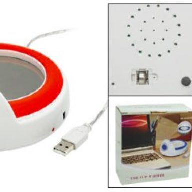 USB Mug Cup Coffee Warmer Heater with Clock