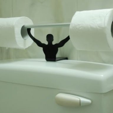 Strong Man Bathroom Novelty Toilet Paper / Tissue Roll Holder