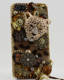 3D Swarovski Leopard Casefor iphone 5