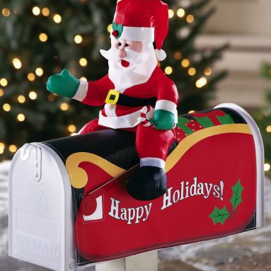 Santa Claus Mailbox Cover Outdoor Christmas Decoration